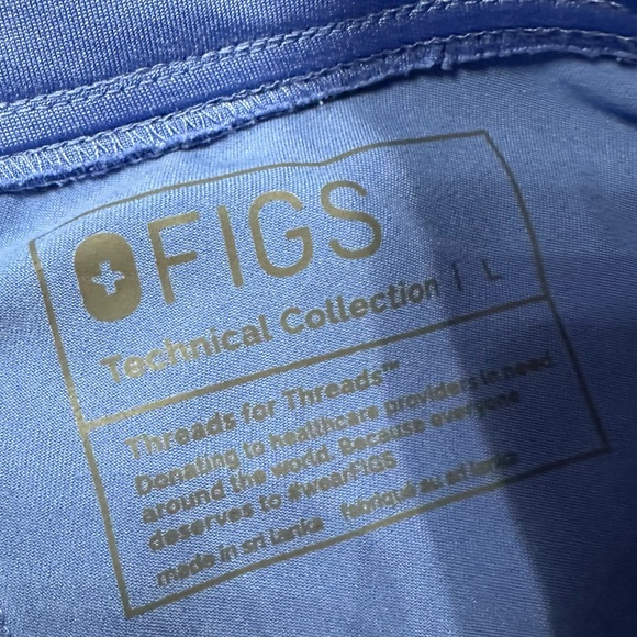 Figs Blue Zamora Jogger Scrub Pants Size Large - Picture 5 of 5
